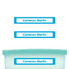 Solids slim name stickers — waterproof stickers for water bottles and small containers
