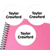 Simply White large round labels — waterproof name stickers for kids