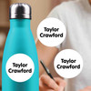 Simply White medium round labels — waterproof circle name stickers for kids