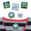 Golf peel and stick clothing labels for kids — clothing stickers made to order