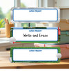 Golf large rectangle write-on labels — reusable waterproof