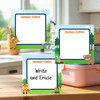 Forest Friends large square write-on labels — reusable waterproof daycare