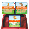 Forest Friends emergency contact labels — personalized phone number stickers for kids