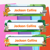 Forest Friends extra large waterproof name labels — name stickers for water bottles and school gear