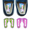 Koalas foot-shaped labels teaching left and right shoes Koalas foot-shaped labels teaching left and right shoes