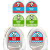 Pandas labels for shoes kids personalized stickers waterproof