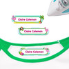 Flamingos iron on nametags for clothes — personalized iron-on clothing labels for kids