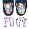 Flamingos left and right foot-shaped labels for kids shoes Flamingos left and right foot-shaped labels for kids shoes