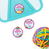 Flamingos small round name labels — waterproof circle stickers for kids