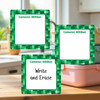 Pixel Craft large square write-on labels — reusable waterproof daycare