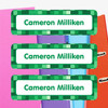 Pixel Craft extra large waterproof name labels — name stickers for water bottles and school gear