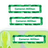 Pixel Craft large rectangle name labels — waterproof sticker labels for school supplies and water bottles