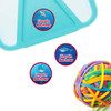 Mighty Sharks small round name labels — waterproof circle stickers for kids