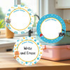 Kittens large round write-on labels — reusable waterproof daycare