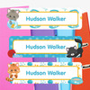 Kittens extra large waterproof name labels — name stickers for water bottles and school gear