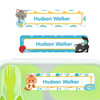 Kittens large rectangle name labels — waterproof sticker labels for school supplies and water bottles