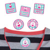 Cupcakes peel and stick clothing labels for kids — clothing stickers made to order