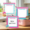 Donuts large square write-on labels — reusable waterproof daycare