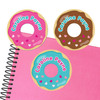 Donuts large round labels — waterproof name stickers for kids