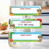Playful Puppies small rectangle write-on labels — reusable waterproof