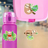 Sloth Buddies water bottle name labels — custom die-cut waterproof stickers for kids