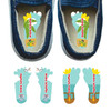 Pirate Animals foot labels for shoes — left and right foot-shaped shoe stickers