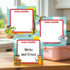 Pirate Animals large square write-on labels — reusable waterproof daycare
