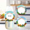 Farm Tractors small round write-on labels — reusable waterproof daycare