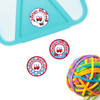 Train Chug Chug small round name labels — waterproof circle stickers for kids