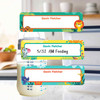 African Safari small rectangle write-on labels — reusable waterproof