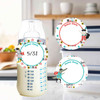 Dishwasher-safe small round write-on labels superhero animals waterproof kids name stickers