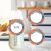 Chinoiserie small round write-on labels — reusable waterproof daycare