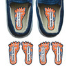 Chinoiserie foot labels for shoes — left and right foot-shaped shoe stickers