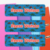 Dino Fossils extra large waterproof name labels — name stickers for water bottles and school gear