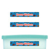 Dino Fossils slim name stickers — waterproof stickers for water bottles and small containers