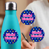 Circle personalized sticker labels for kids