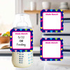 Hearts small square write-on labels — reusable waterproof daycare