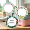 Leopard Cuties large round write-on labels — reusable waterproof daycare