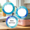 Liquid Swirl large round write-on labels — reusable waterproof daycare