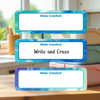 Liquid Swirl large rectangle write-on labels — reusable waterproof