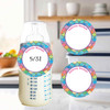 Mermaid Scales small round write-on labels — reusable waterproof daycare