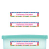 Mermaid Scales slim name stickers — waterproof stickers for water bottles and small containers