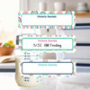 Colorful Rainbows small rectangle write-on labels — reusable waterproof