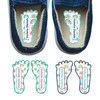 Rainbows left right foot-shaped shoe labels for children Rainbows left right foot-shaped shoe labels for children