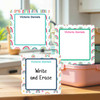 Colorful Rainbows large square write-on labels — reusable waterproof daycare