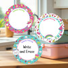 Stickers large round write-on labels — reusable waterproof daycare