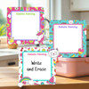 Stickers large square write-on labels — reusable waterproof daycare