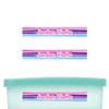 Stripes slim name stickers — waterproof stickers for water bottles and small containers