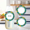 Sunflowers small round write-on labels — reusable waterproof daycare