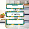 Sunflowers small rectangle write-on labels — reusable waterproof